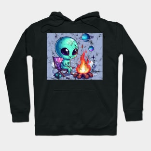 Campfire evening with the alien Hoodie